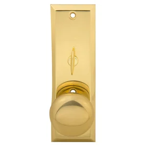 Escutcheon Plate Uni Brass Door Knob and Zinc Alloy Turner