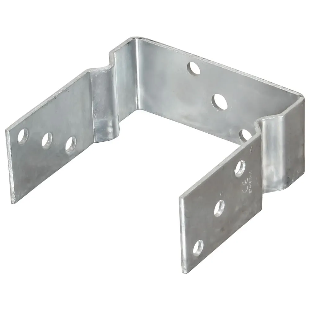 Grondankers 2 st 14x6x15 cm gegalvaniseerd staal zilverkleurig