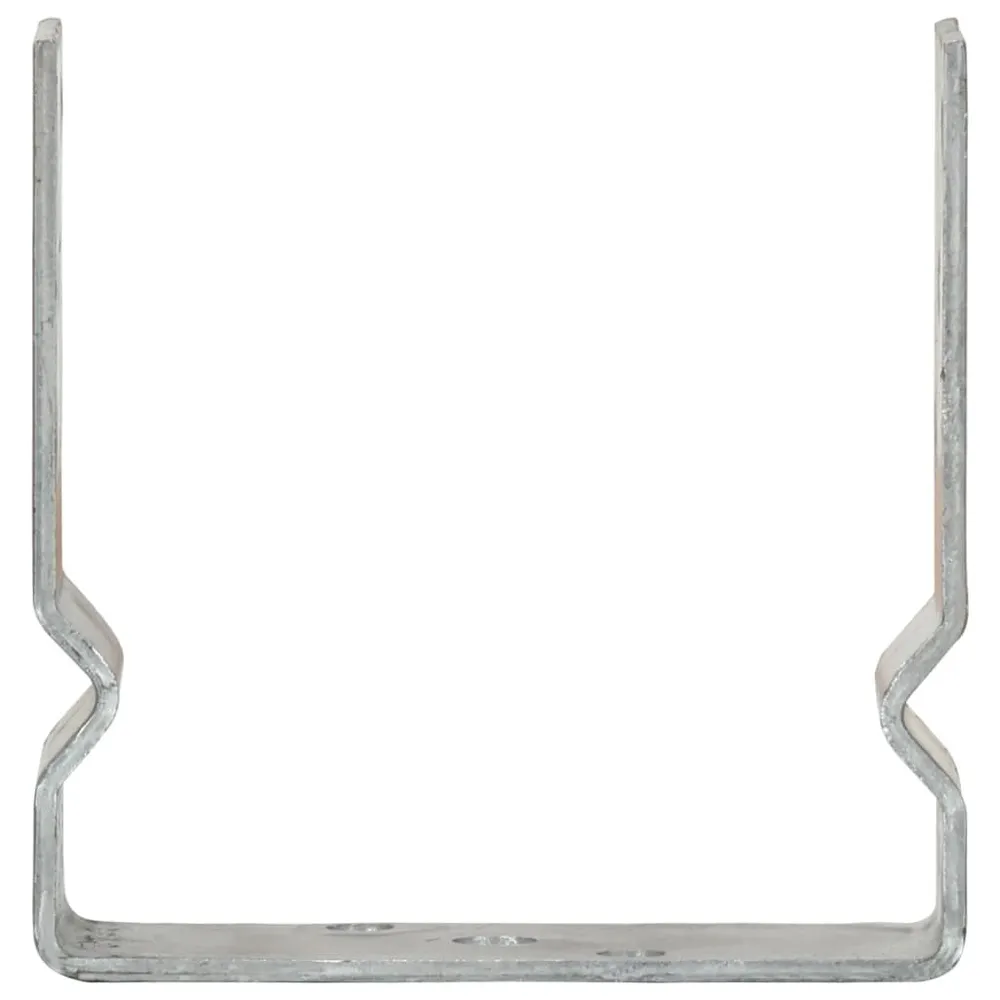 Grondankers 2 st 14x6x15 cm gegalvaniseerd staal zilverkleurig