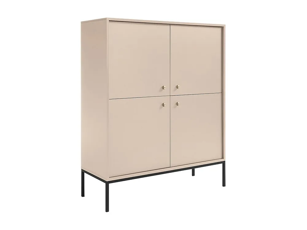 Hoge buffetkast - 4 deuren - Beige - BOGDAN - Koop nu eenvoudig en laaggeprijsd online