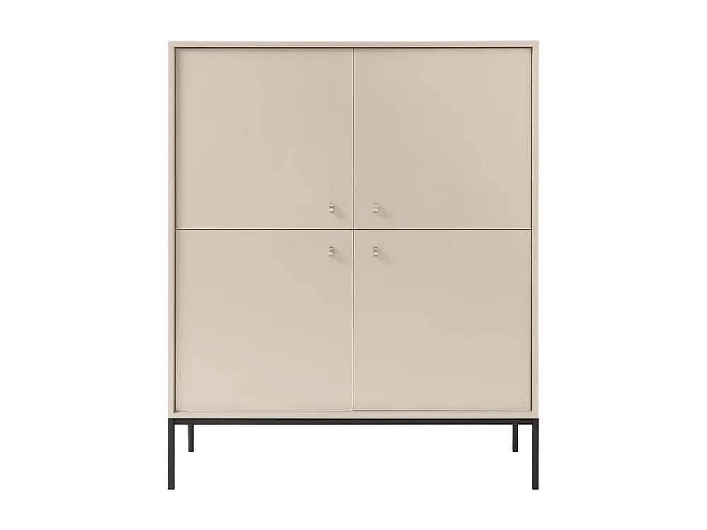 Hoge buffetkast - 4 deuren - Beige - BOGDAN - Koop nu eenvoudig en laaggeprijsd online