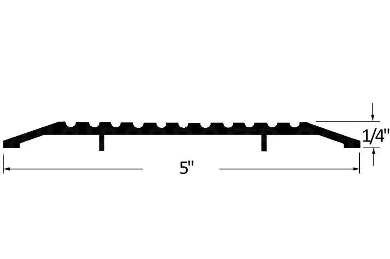 Low Profile Lichtmetaal Entry Door Threshold - 5" x 60"