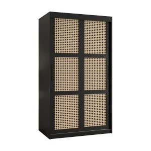 PLECIONKA KLEDINGKAST MET SCHUIFDEUREN 200/100/62 2 deuren (zwart)