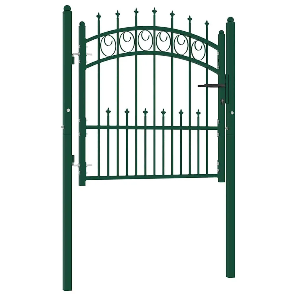 Poort met speerpunten 100x100 cm staal groen
