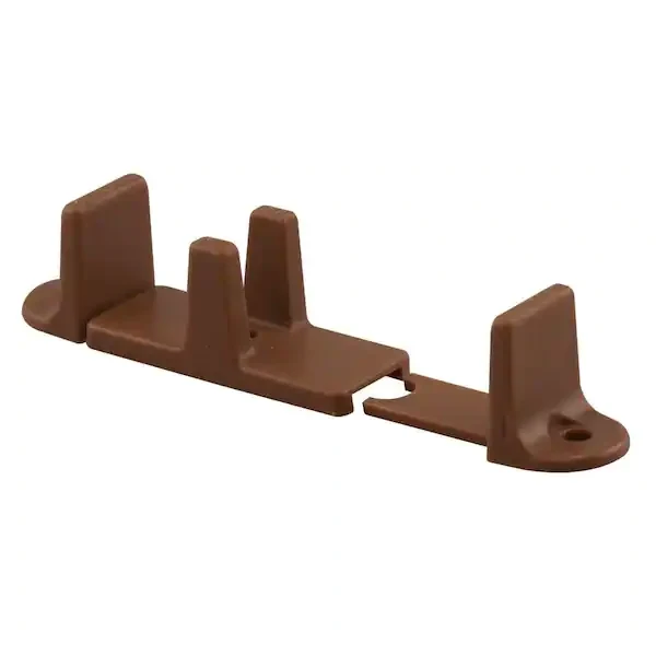 Prime-Line Bypass Door Guide, 1 . High, Adjustable, Dark Bruin (2-pack)