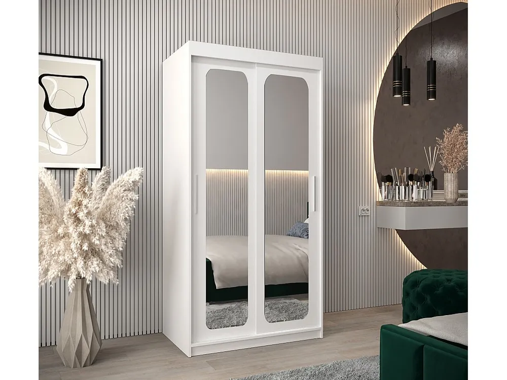 PROMO T3 KLEDINGKAST MET SCHUIFDEUREN 200/100/62 2 deuren (wit/wit)