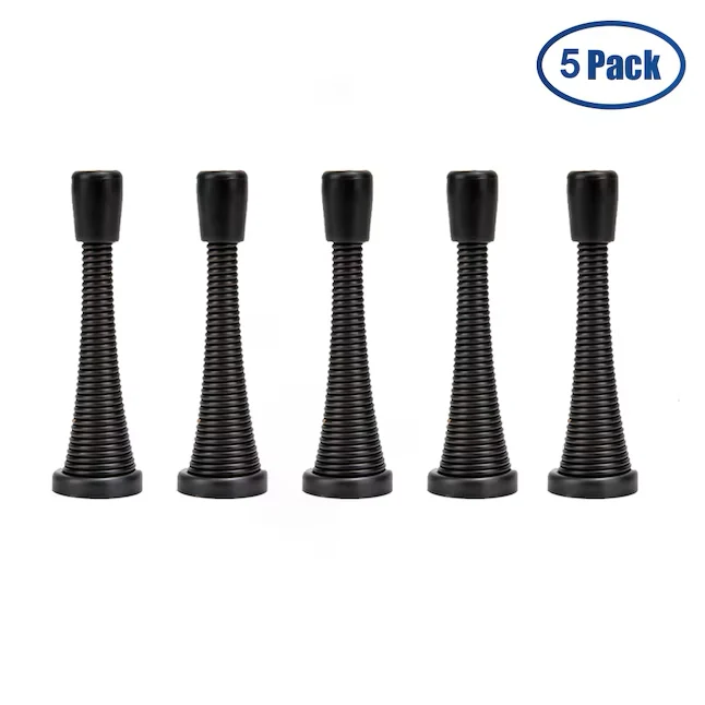 RELIABILT 3- Zwart Spring Door Stop (5-Pack)