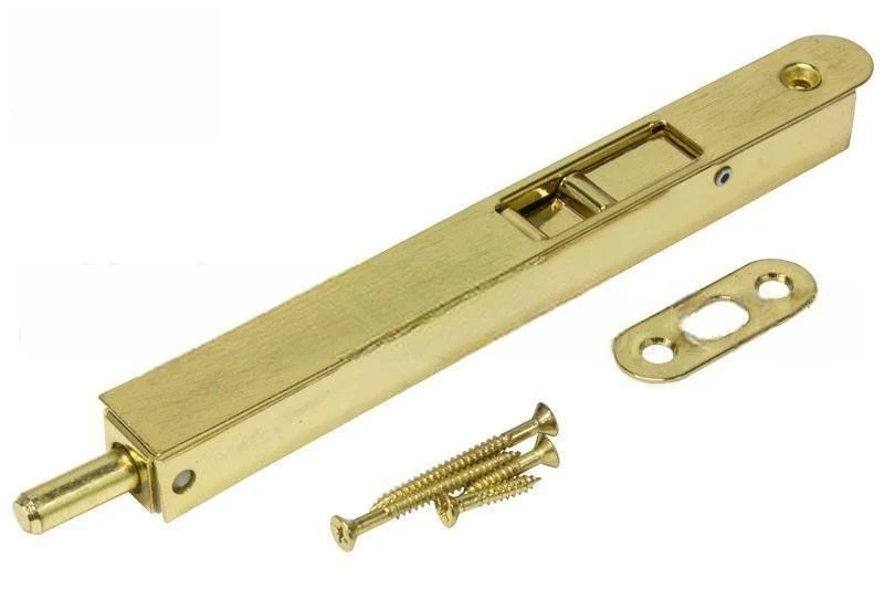 Residential Entry Door 7-1/8" Messing Flush Bolt