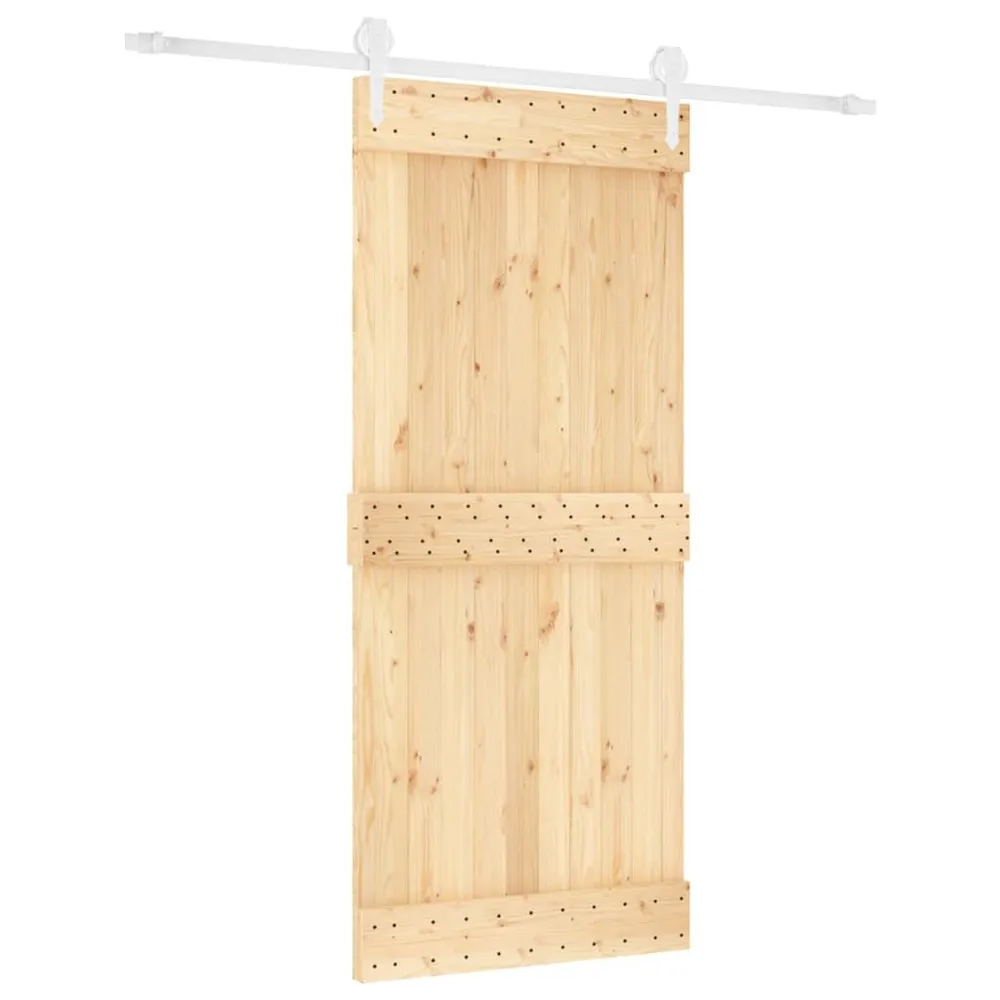 Schuifdeur met beslag 90x210 cm massief grenenhout