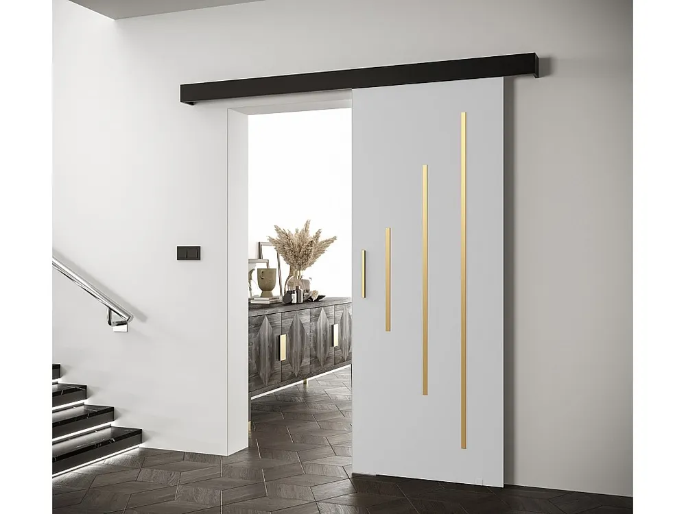 Schuifdeuren Salwador Y 70x204 cm (Wit / Zwart / Gouden)