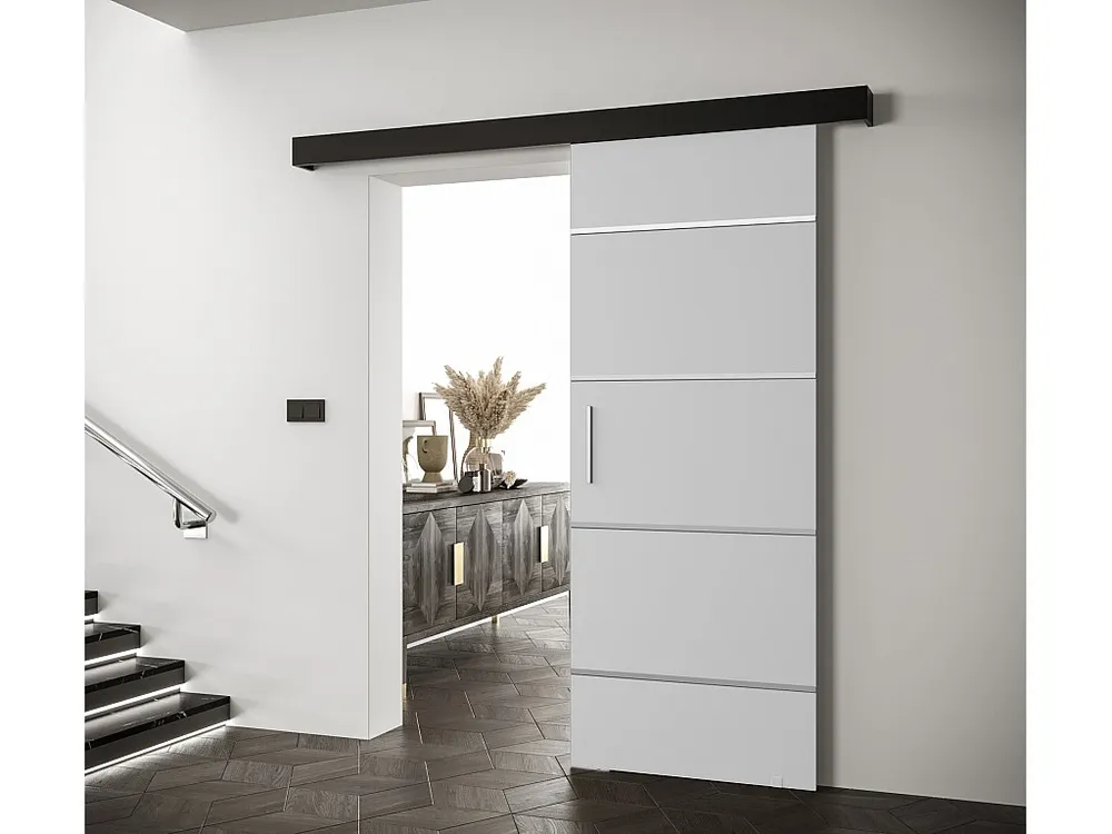 Schuifdeuren Salwador IV 70x204 cm (Wit / Zwart / Zilver)