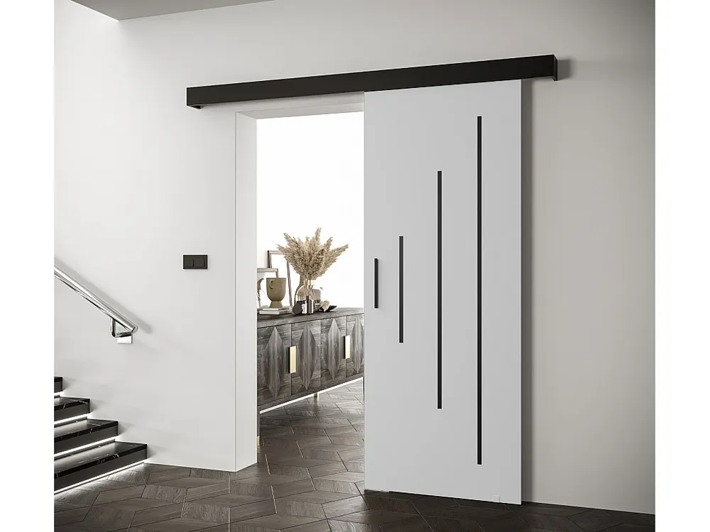 Schuifdeuren Salwador Y 70x204 cm (Wit / Zwart / Zwart)