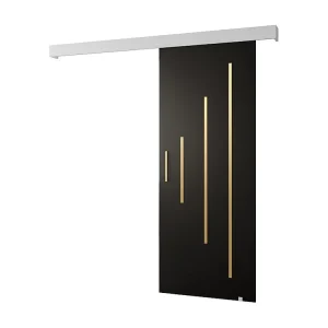 Schuifdeuren Salwador Y 80x204 cm (Zwart / Wit / Gouden)