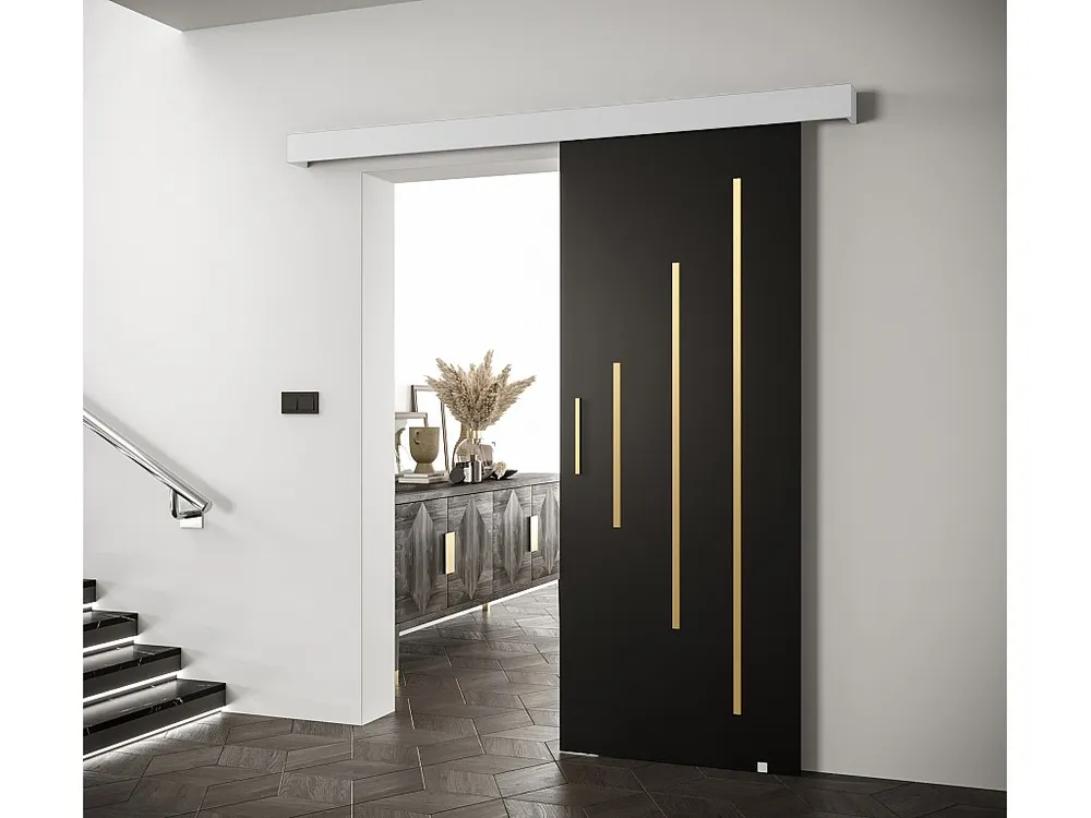 Schuifdeuren Salwador Y 80x204 cm (Zwart / Wit / Gouden)