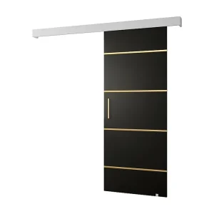 Schuifdeuren Salwador IV 80x204 cm (Zwart / Wit / Gouden)