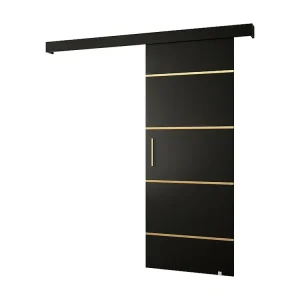 Schuifdeuren Salwador IV 80x204 cm (Zwart / Zwart / Gouden)