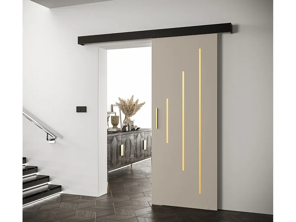 Schuifdeuren Salwador Y 90x204 cm (Casjmier / Zwart / Gouden)