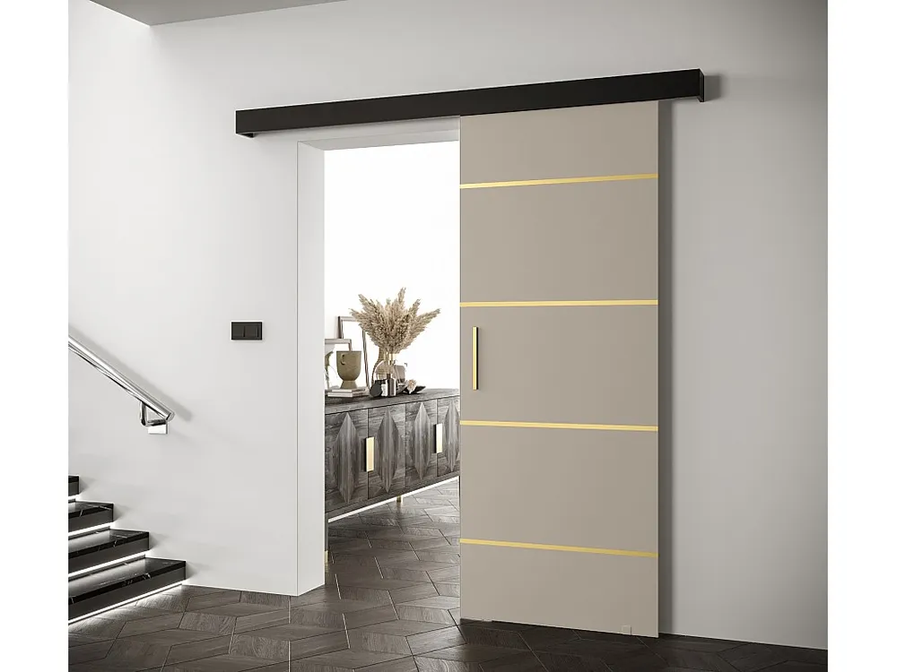 Schuifdeuren Salwador IV 90x204 cm (Casjmier / Zwart / Gouden)