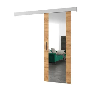 Schuifdeuren Salwador II 90x204 cm (Eiken Kraft / Wit / Zwart)
