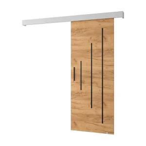 Schuifdeuren Salwador Y 90x204 cm (Eiken Kraft / Wit / Zwart)