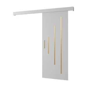 Schuifdeuren Salwador Y 90x204 cm (Wit / Wit / Gouden)