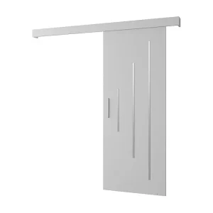 Schuifdeuren Salwador Y 90x204 cm (Wit / Wit / Zilver)