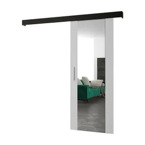 Schuifdeuren Salwador II 90x204 cm (Wit / Zwart / Zilver)