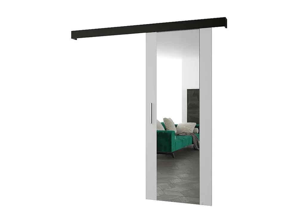 Schuifdeuren Salwador II 90x204 cm (Wit / Zwart / Zilver)