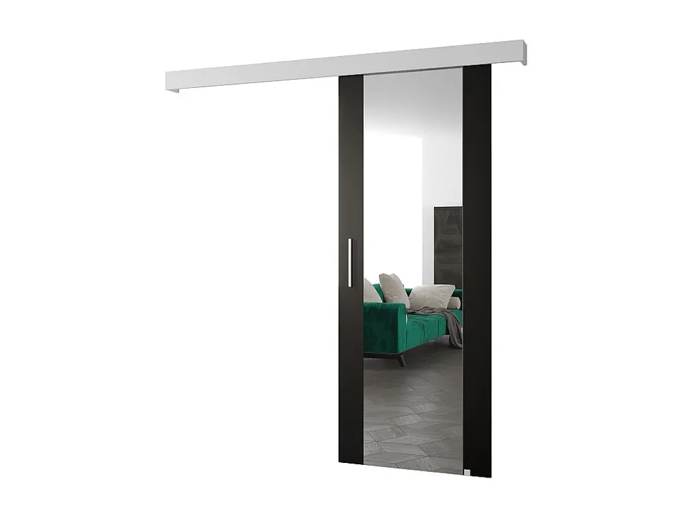 Schuifdeuren Salwador II 90x204 cm (Zwart / Wit / Zilver)