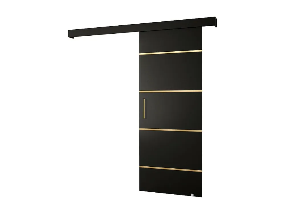 Schuifdeuren Salwador IV 90x204 cm (Zwart / Zwart / Gouden)