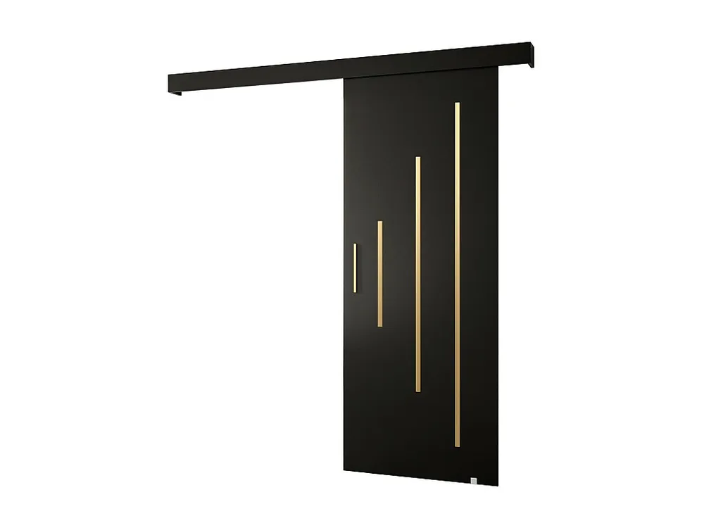 Schuifdeuren Salwador Y 90x204 cm (Zwart / Zwart / Gouden)