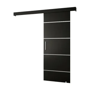Schuifdeuren Salwador IV 90x204 cm (Zwart / Zwart / Zilver)