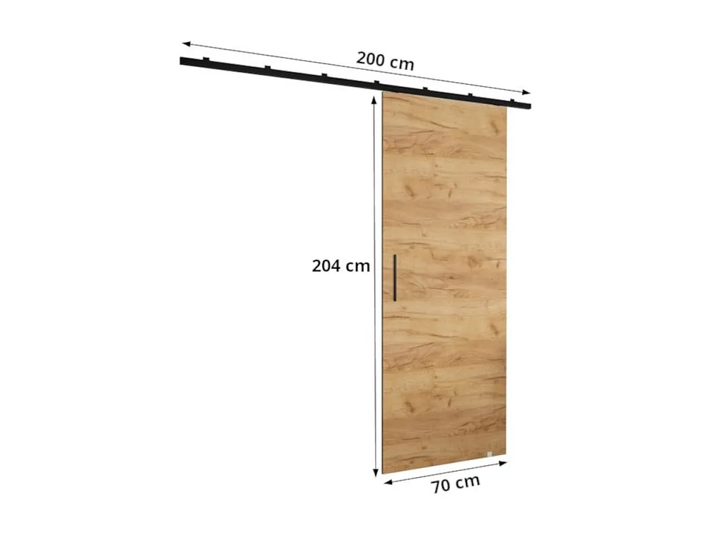 Schuifdeuren Zonda Y 70x204 cm (Zwart)