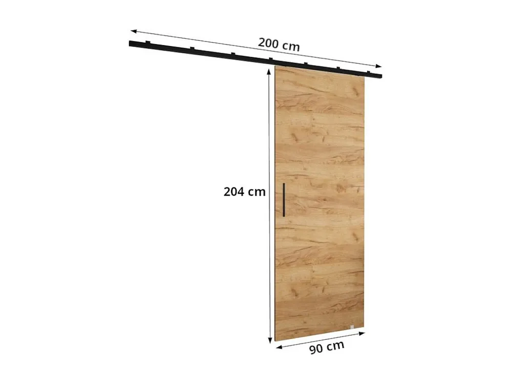Schuifdeuren Zonda IV 90x204 cm (Zwart)