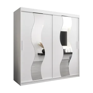 Sewilla kledingkast met schuifdeuren 200/200/62 2 deuren (wit/wit)