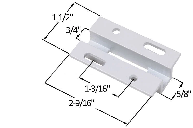 Sliding Glaswerk Patio Door 2-9/16" Keeper - 1-1/2" Width