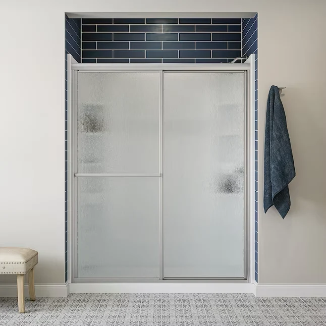 Sterling Deluxe Platinagrijs 54- to 60- W x 70- H Framed Sliding Shower Door
