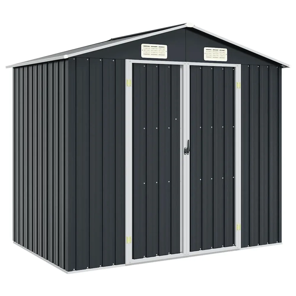 Tuinschuur 205x129x183 cm gegalvaniseerd staal antraciet