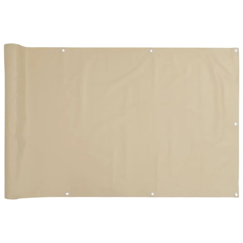 Balkonscherm 120x400 cm oxford stof natuurtint