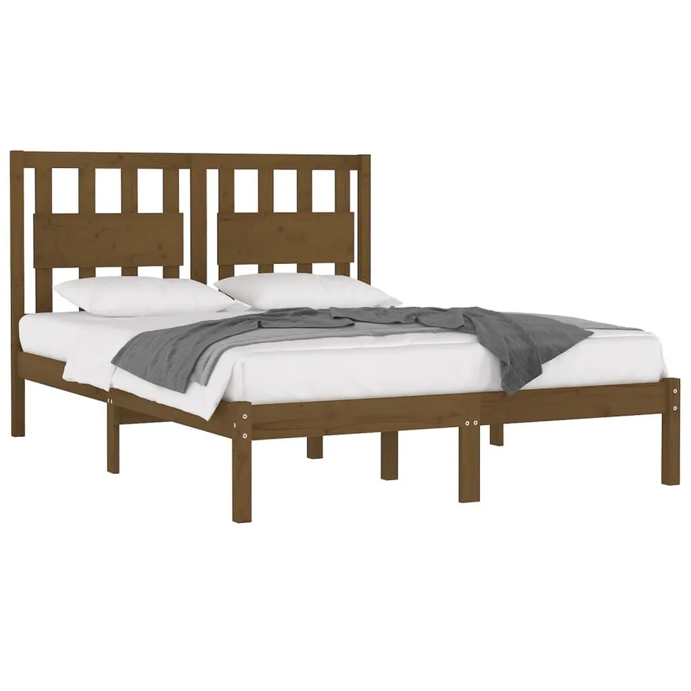 Bedframe massief grenenhout honingbruin 120x200 cm