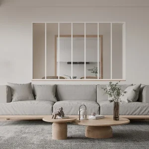 Binnenraam van aluminium met poedercoating - 210x130 cm - Wit - BAYVIEW - Koop nu online