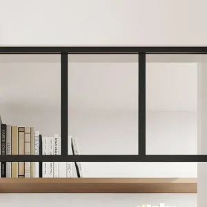 Bovenraam werkplaats van gepoedercoat aluminium - L83 x H40 cm - Zwart - BAYVIEW