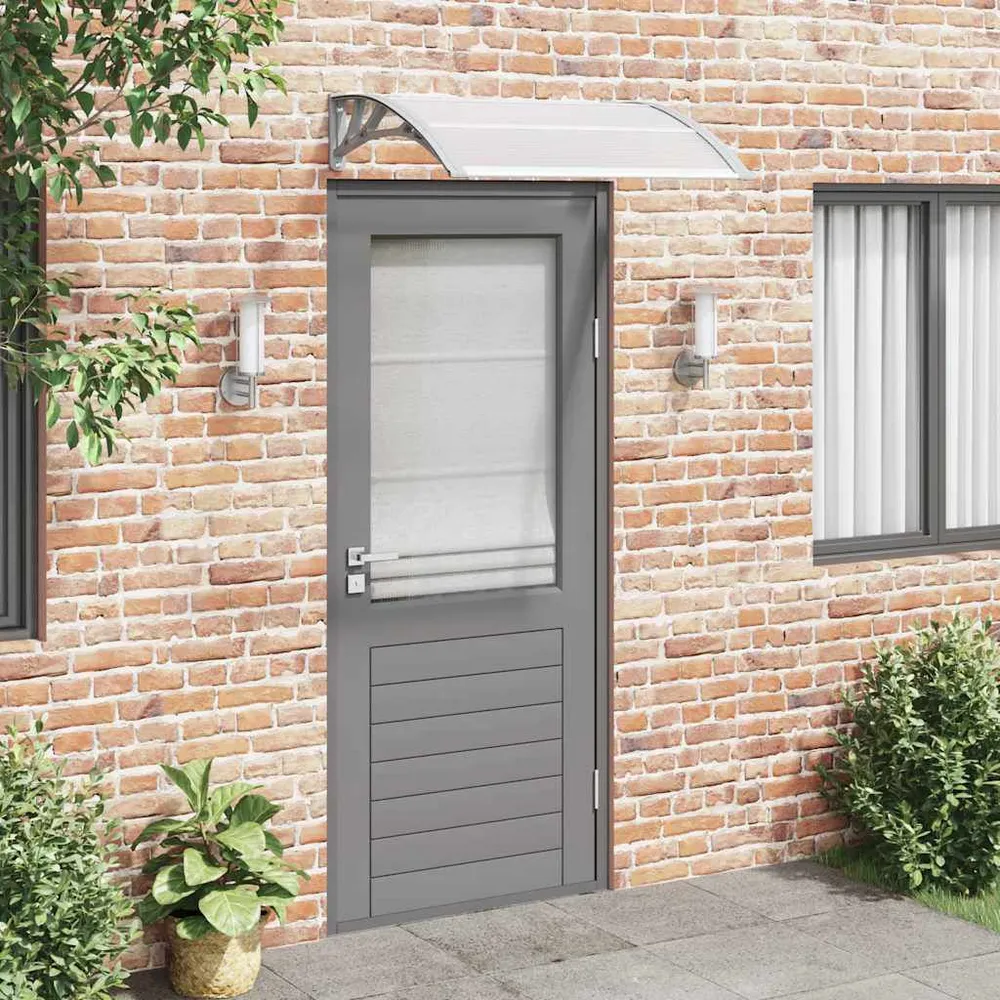 Deurluifel 100x75 cm polycarbonaat grijs en transparant