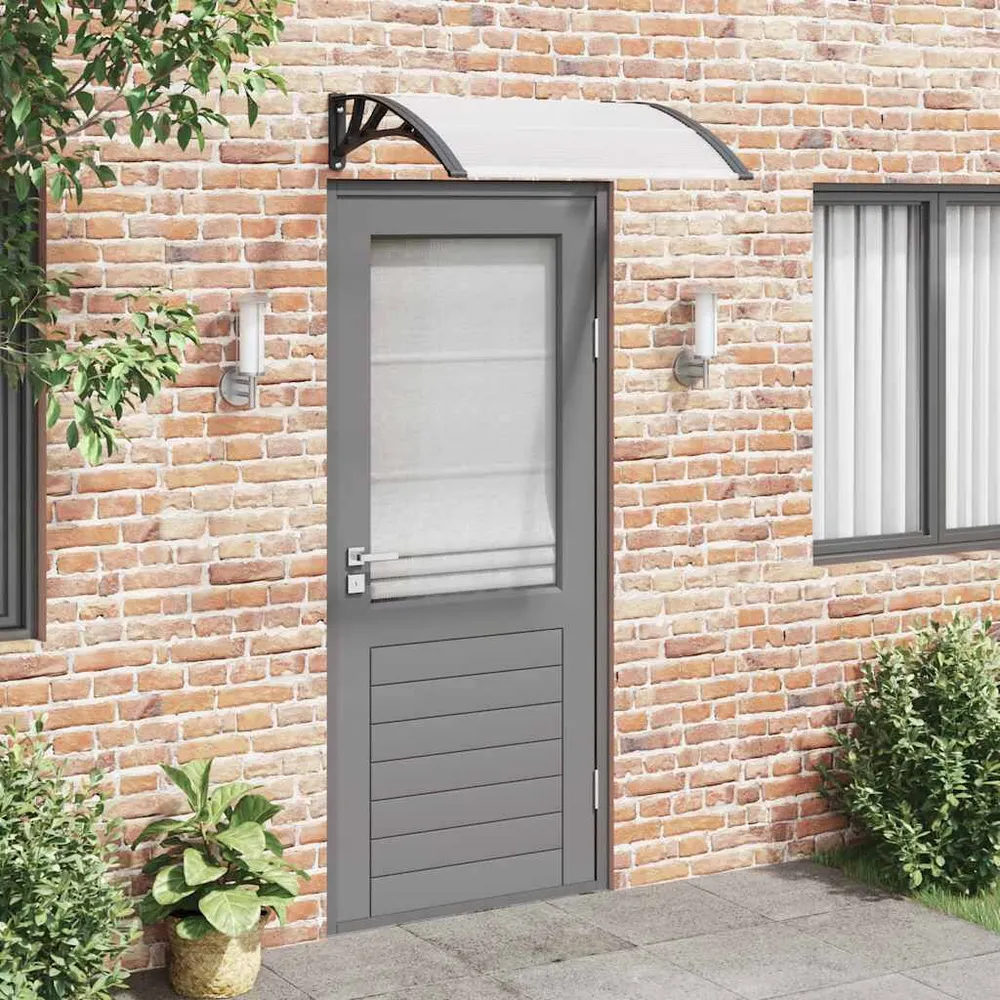 Deurluifel 100x75 cm polycarbonaat zwart en transparant