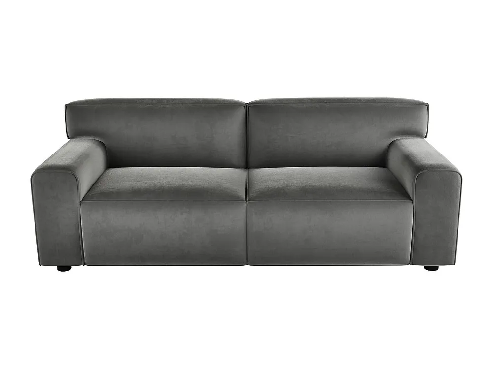 Driezitsbank van design grijs velours OTRANO