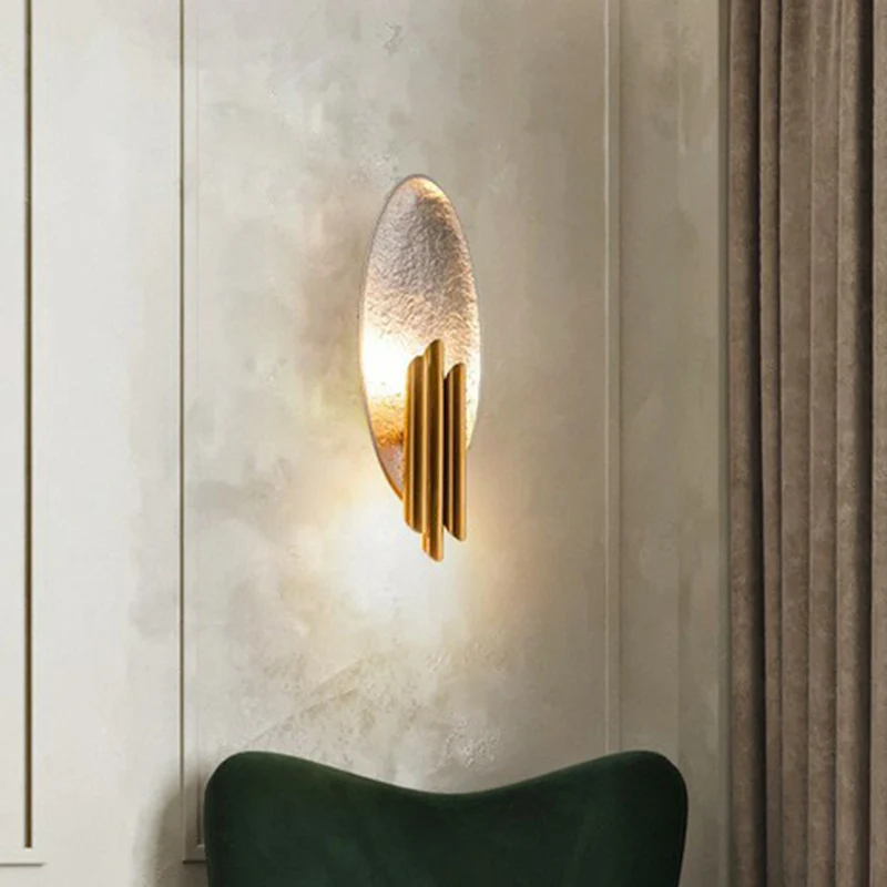 Eenvoud Ovaal Sconce Armatuur 2-lichts metalen woonkamer wandmontage lamp met buiskap