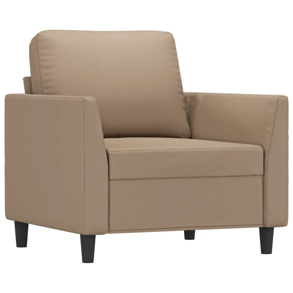 Fauteuil 60 cm kunstleer cappuccinokleurig