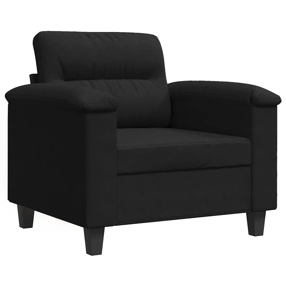 Fauteuil 60 cm microvezelstof zwart