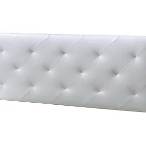 Gecapitonneerd hoofdeinde Rombo 150x60 cm Wit, Gewatteerd met Schuim, 8 cm dicht.