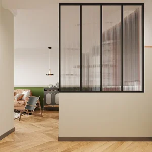 Glazen binnenraam aluminium met poedercoating en gehard glas - Koop nu online